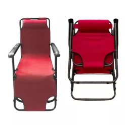 SDRAIO SEDIA LETTINO ROSSO RELAX PRENDISOLE DA SPIAGGIA GIARDINO PIEGHEVOLE 285002