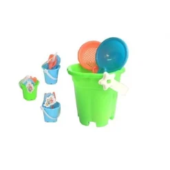 SECCHIELLO 14 CM 3PZ CON ACCESSORI PALETTE GIOCHI PER MARE ESTATE BAMBINI 072402