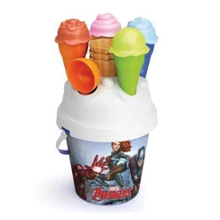 SECCHIELLO AVENGERS 18 CM GIOCO SPIAGGIA MARE SABBIA CON FORMINE CONO GELATO