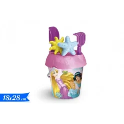SECCHIELLO 18CM PRINCIPESSE CON FORMINE ACCESSORI GIOCHI MARE PER BAMBINE 704009