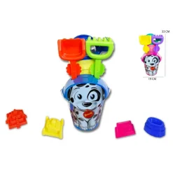 SECCHIELLO PER GIOCO DA SPIAGGIA PER BAMBINI MARE CON PALETTA RASTRELLO FORMINE