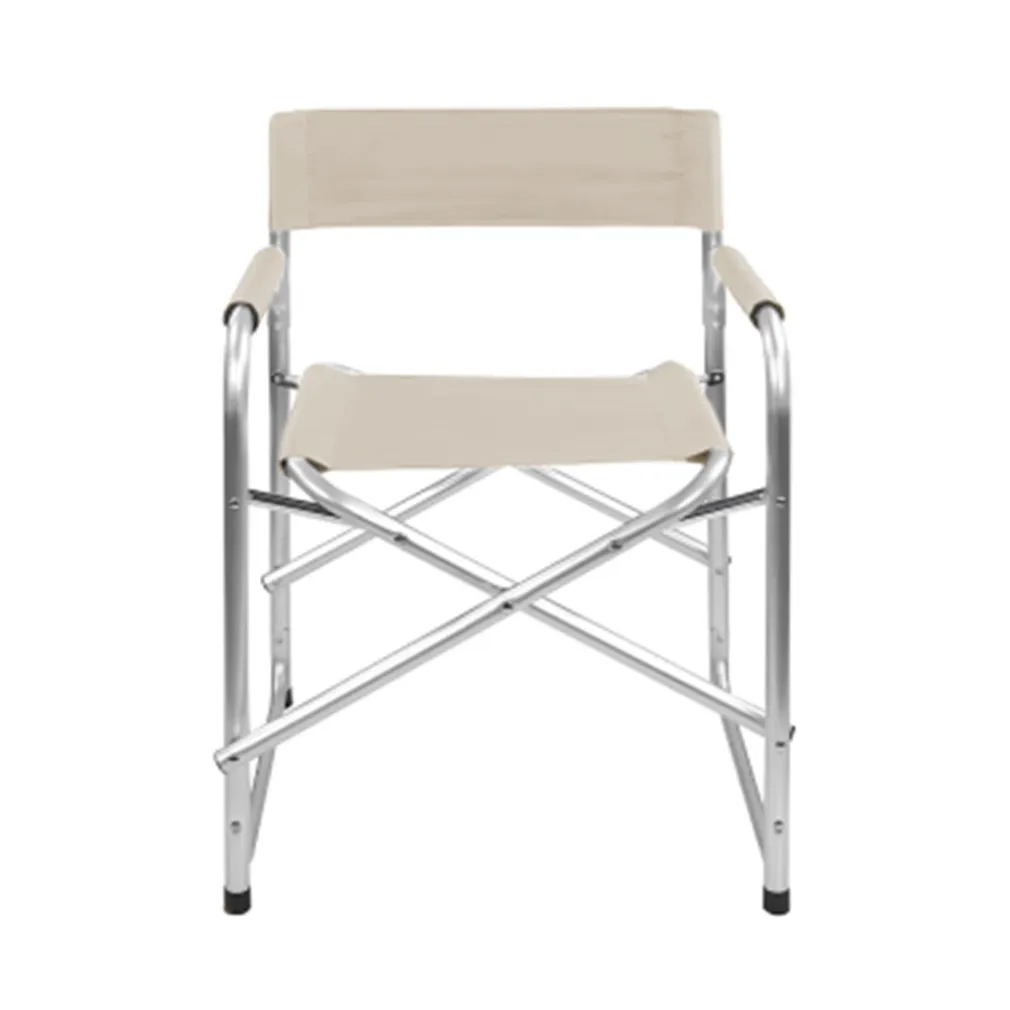 SEDIA REGISTA BEIGE PIEGHEVOLE IN FERRO PER CAMPEGGIO MARE SPIAGGIA GIARDINO 285008