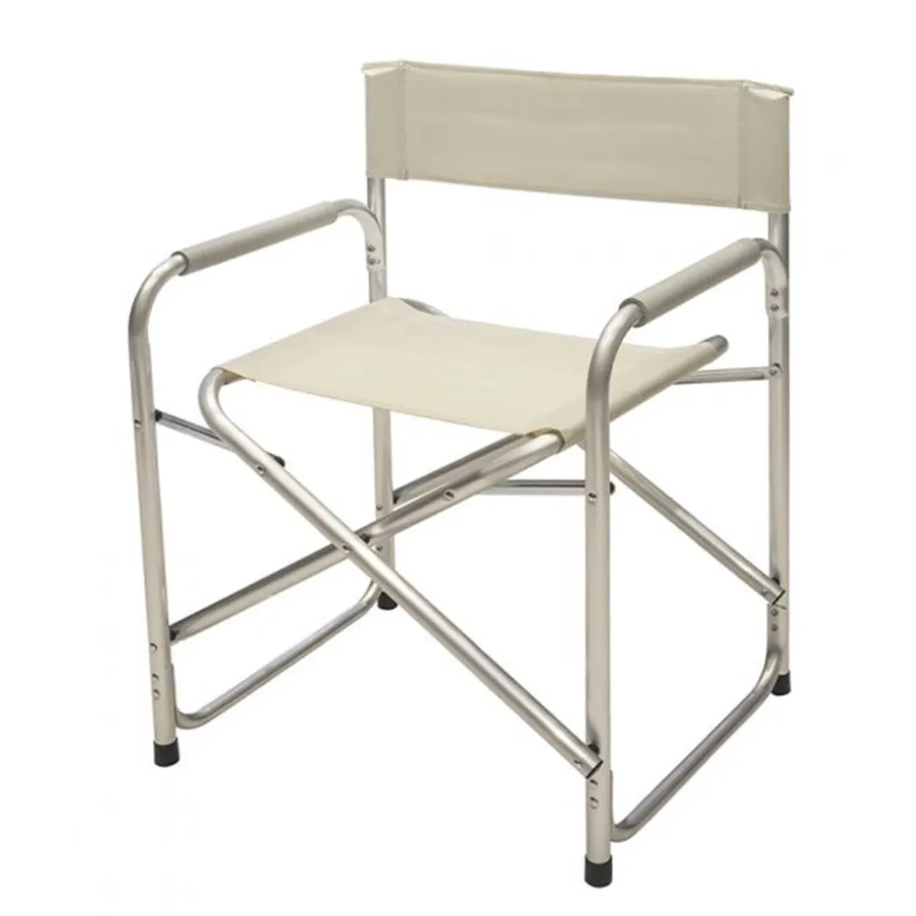 SEDIA REGISTA CREMA IN ALLUMINIO PER MARE PESCA SPIAGGIA GIARDINO PIEGHEVOLE 490006