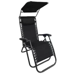 SEDIA SDRAIO CON PARASOLE IN TEXTILENE RECLINABILE PIEGHEVOLE CON POGGIATESTA 483015