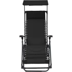 SEDIA SDRAIO CON PARASOLE IN TEXTILENE RECLINABILE PIEGHEVOLE CON POGGIATESTA 483015