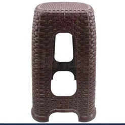 SEDIA SGABELLO IN PLASTICA INTERNI ESTERNI MULTIUSO CASA 30X30X45CM RATTAN