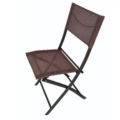 SEDIA SHARM IN FERRO TEXTILENE POLIPROPILENE MARRONE 41X50X83.5CM PIEGHEVOLE 529004