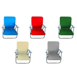 SEDIA SPIAGGINA BASSA RELAX PIEGHEVOLE CON BRACCIOLI OXFORD PER MARE PISCINA 350012