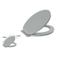 SEDILE COPRIVASO WC WATER COPRIWATER BAGNO PVC UNIVERSALE 43X37 CM GRIGIO 59021