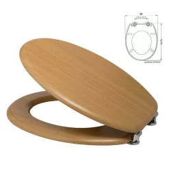 SEDILE COPRIWATER UNIVERSALE PER BAGNO COPRI WC WATER IN LEGNO 18" MOD. X