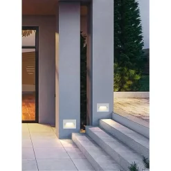 SEGNAPASSO A LED 3W FARETTO APPLIQUE BIANCO LUCE FREDDA CALDA NATURALE IP65 ES49