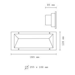 SEGNAPASSO FARETTO DA INCASSO PER ESTERNO CON ATTACCO E27 LED RETTANGOLARE IP65