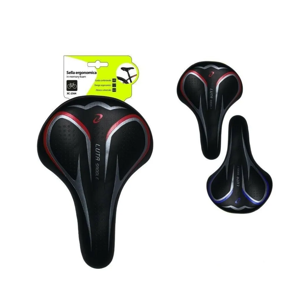 SELLA SELLINO BICI MORBIDA IN MEMORY FOAM GEL SPORTIVA ERGONOMICA BMX XC-2564