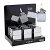 SET 12 ACCENDINO ACCENDINI A BENZINA COLORE EFFETTO CROMATO CON PIETRINA IN BOX