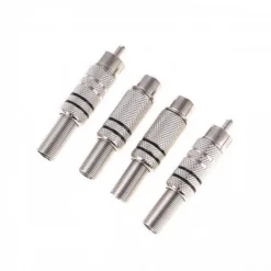 SET 4 ADATTATORI AUDIO VIDEO CAVO COASSIALE CONNETTORI BNC RCA DA AVVITARE AV-28