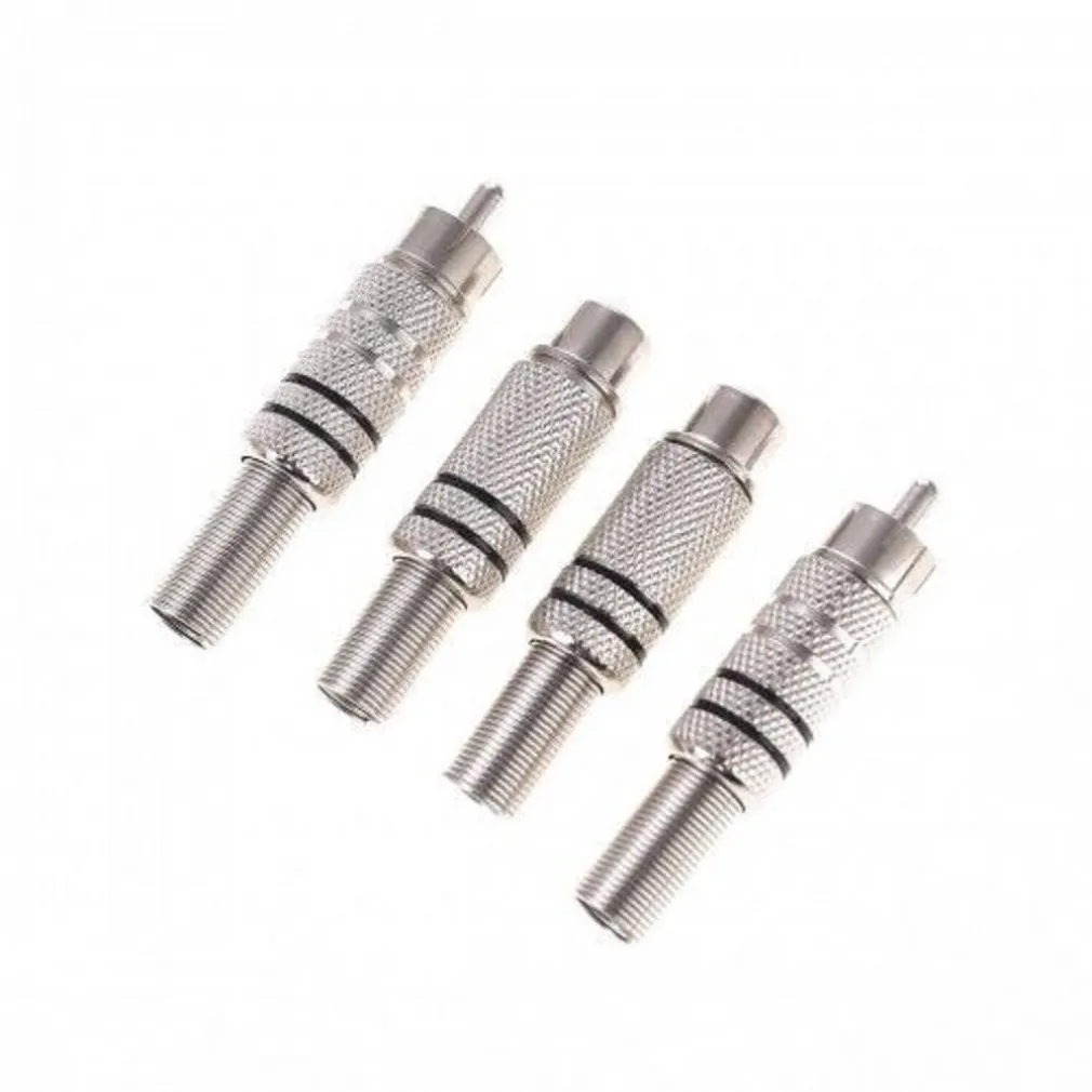 SET 4 ADATTATORI AUDIO VIDEO CAVO COASSIALE CONNETTORI BNC RCA DA AVVITARE AV-28