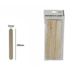 SET 10 BASTONCINI LEGNO LAVORETTI ATTIVITÀ CREATIVE STECCHETTE 25X200 MM 53854A