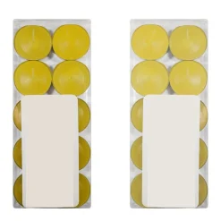 SET 30 CANDELE CANDELA PROFUMATA FRAGRANZA LIMONE LEMON GIALLA PROFUMO ESSENZA