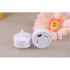 SET 20 CANDELE FIAMMA LUMINI LED DECORATIVE A BATTERIA VOTIVI LUCE BIANCO CALDO