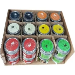 SET 24 CANDELE PROFUMATE IN BARATTOLINI DI LATTA VARIE FRAGRANZE AMBIENTE