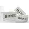 SET 3 CASSETTE CASSETTINA PORTAPIANTA LEGNO 16/14/10CM HOME DELUXE BIANCO 736124