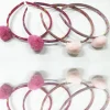 SET 2 CERCHIETTI CERCHIETTO FRONTINO ROSA PON PON CAPELLI FERMACAPELLI ACCESSORI
