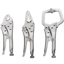 SET 3 CHIAVE PINZA PINZE SCATTO 4" 5" AUTOBLOCCANTE A PRESSIONE REGOLABILE