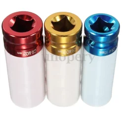 SET 3 CHIAVI A BUSSOLA PER DADI CERCHIO RUOTE ATTACCO 1/2" RIVESTITE 17 19 21 MM