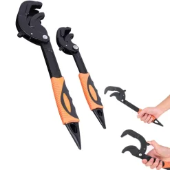 SET 2 CHIAVI A TUBO LEVOCE REGOLABILI MULTIFUONZIONI PROFESSIONALI 260mm 380mm