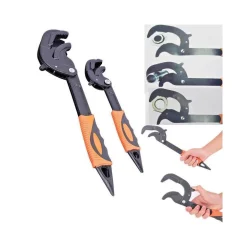 SET 2 CHIAVI A TUBO VELOCE REGOLABILI MULTI FUNZIONI PROFESSIONALI 260 mm 380 mm