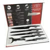 SET 5 COLTELLI DA CUCINA IN ACCIAIO EFFETTO CARBONIO PIU PELAPATATE