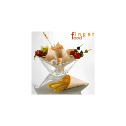 SET 12 CONI FINGER FOOD IN FIBRA DI PIOPPO CATERING APERITIVO 17 x 11,5 CM
