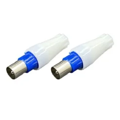SET 2 CONNETTORE CAVO SPINA ANTENNA MASCHIO A SPINA COASSIALE TV SATELLITE C-047