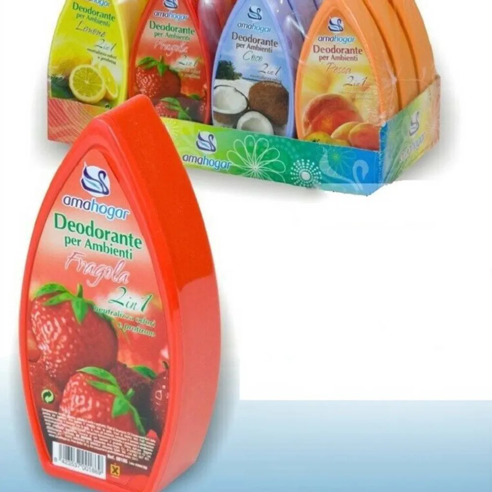 SET 12 DEODORANTI GEL PROFUMO AMBIENTE ASSORBI ODORI 2IN1 FRUTTATE