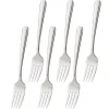 SET 6 FORCHETTE IN ACCIAIO INOX SERVIZIO POSATE DA TAVOLA DI ALTA QUALITà