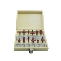 SET 12 FRESE FRESA PER LEGNO PER SCANALARE RIFILARE SANALATURE FRESATRICE 6MM