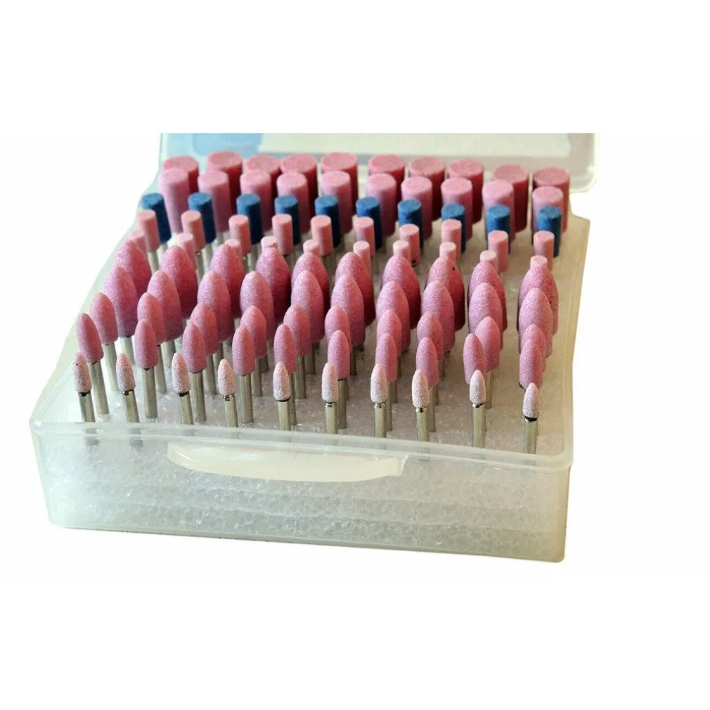 SET 100 FRESE IN PIETRA PER MINI TRAPANO DRIMMEL TESTINE 3MM LUCIDANTI ABRASIVE