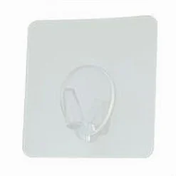 SET 3 GANCI APPENDINO ADESIVI PARETE CUCINA BAGNO ATTACCAPANNI TRASPARENTE 87760
