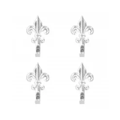 SET 15 GANCI ARGENTO 44MM APPENDINO PER QUADRO FORMA GIGLIO FIORENTINO CON CHIODI