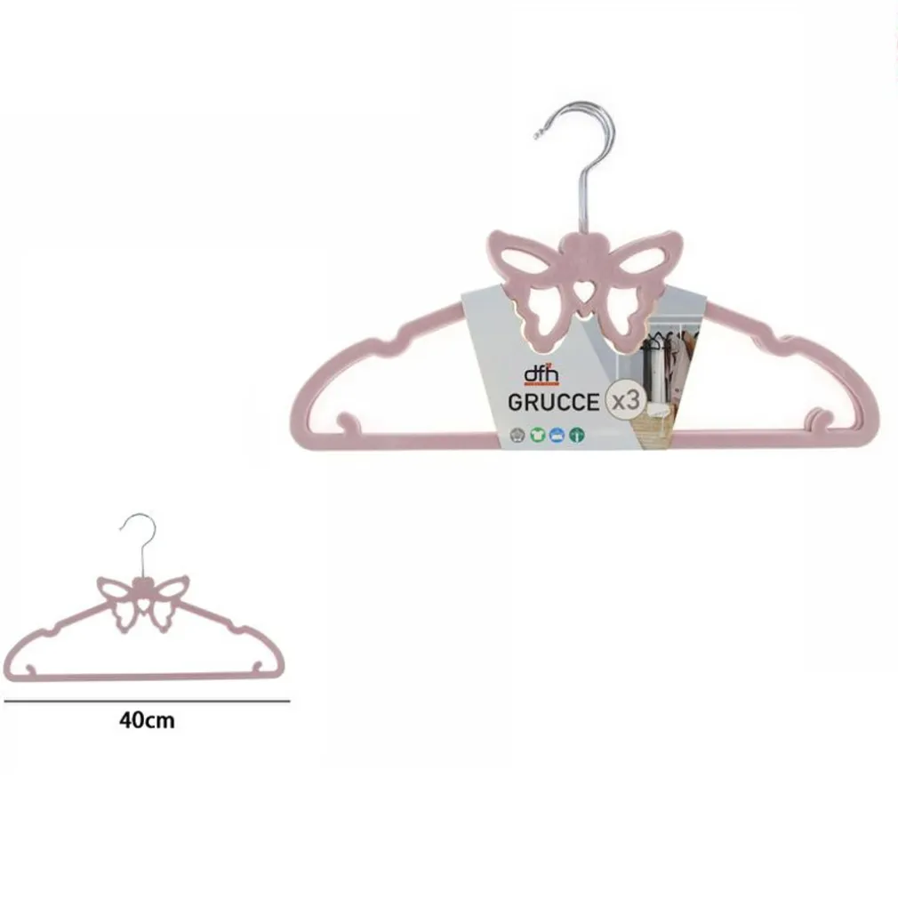 SET 3 GRUCCE APPENDIABITI FASHION FARFALLA COLORATE CAMICIE TOP GIACCA STAMPELLE