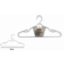 SET 4 GRUCCE STAMPELLE PLASTICA TRASPARENTE APPENDIABITI VESTITI PANTALONI 87003