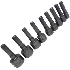 SET 9 INSERTI CHIAVE ESAGONALE PER AVVITATORE CHIAVE A BUSSOLA CODOLO ESAGONALE