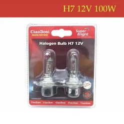SET 2 LAMPADINE LAMPADE AUTO MOTO ALOGENE H7 12V 100 WATT C-6286