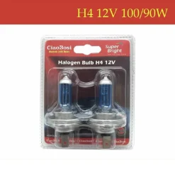 SET 2 LAMPADINE LAMPADE AUTO MOTO ALOGENE H4 12V 100 WATT C-6279