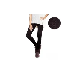 SET 4 LEGGINGS FANTASIA ETHNIC DONNA EFFETTO TERMICO INTERNO FELPATO ELASTICO