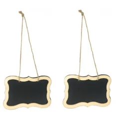 SET 2 MINI LAVAGNETTE IN ARDESIA SEGNAPOSTI DA APPENDERE LAVAGNA MEMO 53922A