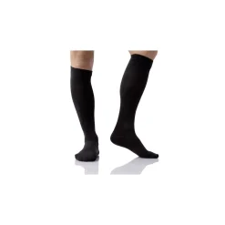 SET 12 PAIA CALZINI LUNGHI PER UOMO COTONE DI COLORE NERO 40-46 GAMBALETTO A009