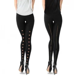 SET 2 PAIA DI COLLANT NERI 100 DEN CON STAMPA BRONZO SUL RETRO ASS. VIENNA F8753