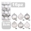 SET 16 PALLINE NATALIZIE DECORAZIONI 8 CM ADDOBBI PER ALBERO DI NATALE XC-8559