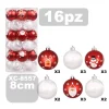 SET 16 PALLINE NATALIZIE DECORAZIONI 8 CM ADDOBBI PER ALBERO DI NATALE XC-8557